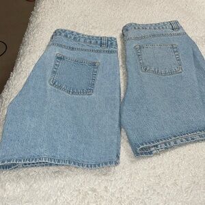 2 Pair of Basic Edition Women’s Size 14 light blue jean shorts
